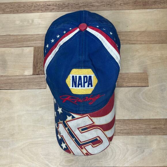 Vintage 90s Napa Racing #15 USA Racing Cap Adjustable Official Napa Supplier - Picture 2 of 8